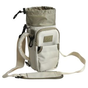 Ozark Trail Cream and Tan Crossbody Bottle, Phone, Snack Bag
